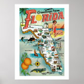 Groeten uit Florida Poster Print (Voorkant)