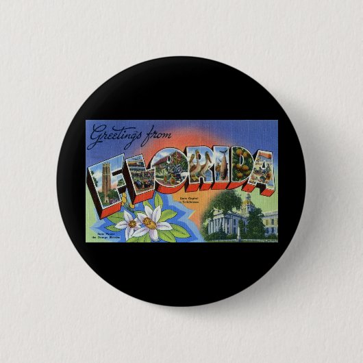 Groeten uit Florida Ronde Button 5,7 Cm (Voorkant)