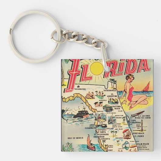 Groeten uit Florida Sleutelhanger (voorkant)