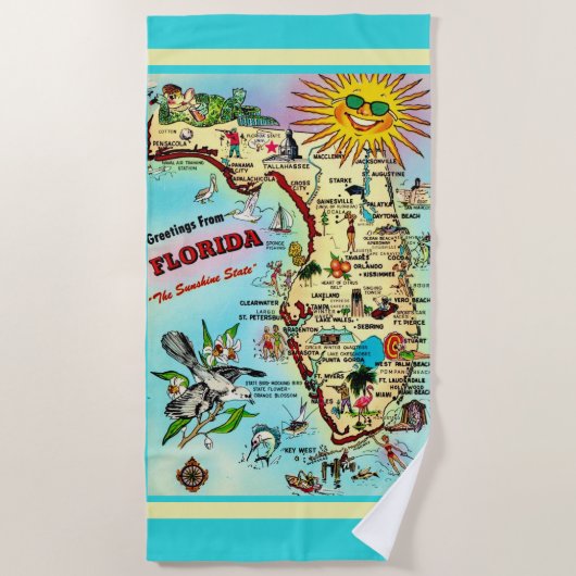 Groeten uit Florida Strandlaken (Voorkant)