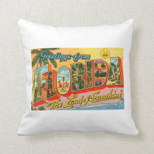 Groeten uit Florida Vintage Ansichtkaart Kussen