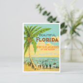 Groeten uit Florida Vintage Travel Briefkaart (Staand voorkant)