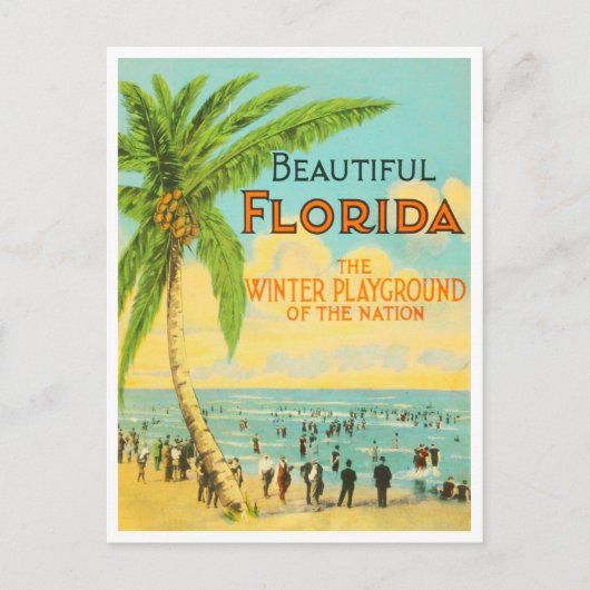 Groeten uit Florida Vintage Travel Briefkaart (Voorkant)