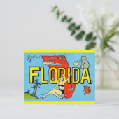  Groeten uit Florida Vintage Travel - Briefkaart (Staand voorkant)