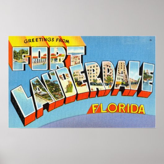 groeten uit Fort Lauderdale Florida Poster (Voorkant)