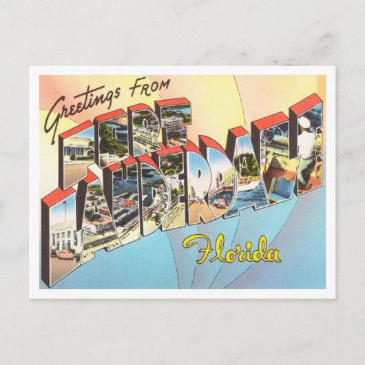 Groeten uit Fort Lauderdale, Florida Travel Briefkaart (Voorkant)