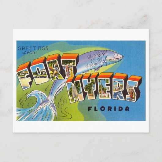 groeten uit Fort Myers, Florida Briefkaart (Voorkant)