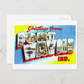  groeten uit Fort Wayne, Indiana Briefkaart (Voorkant / Achterkant)