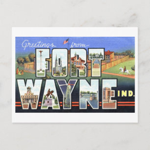  groeten uit Fort Wayne, Indiana Briefkaart