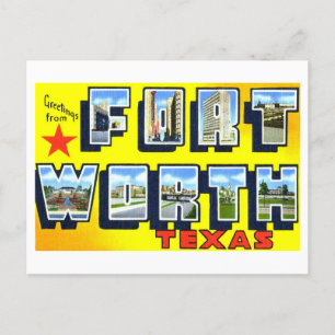  groeten uit Fort Worth, Texas, Briefkaart