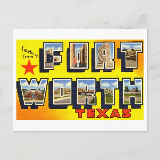 groeten uit Fort Worth, Texas, Briefkaart (Voorkant)