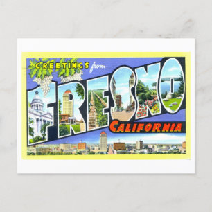  groeten uit Fresno, Californië, Briefkaart