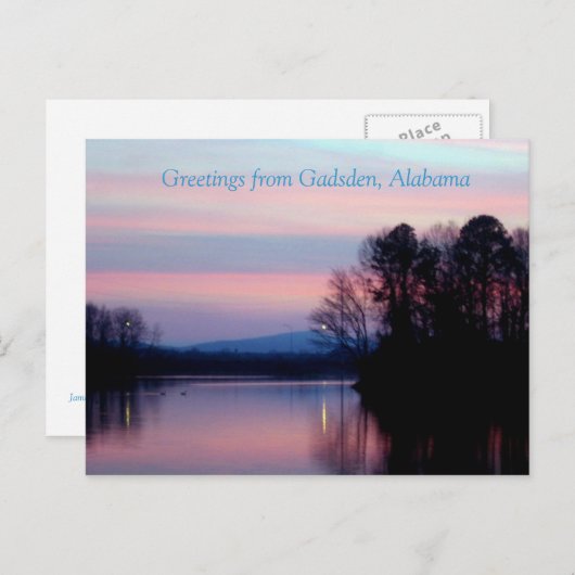 Groeten uit Gadsden, AL Briefkaart (Voorkant / Achterkant)