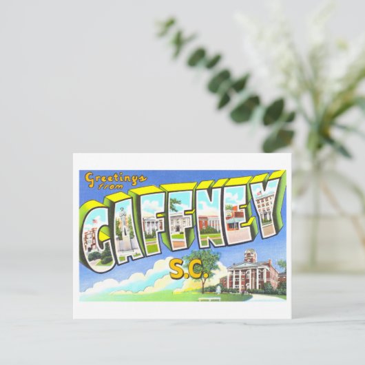  groeten uit Gaffney, South Carolina, Briefkaart (Staand voorkant)