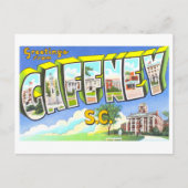 groeten uit Gaffney, South Carolina, Briefkaart (Voorkant)