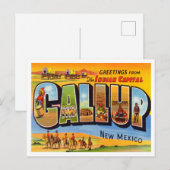 Groeten uit Gallup, New Mexico Travel Briefkaart (Voorkant / Achterkant)