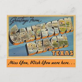 Groeten uit Galveston Beach Briefkaart