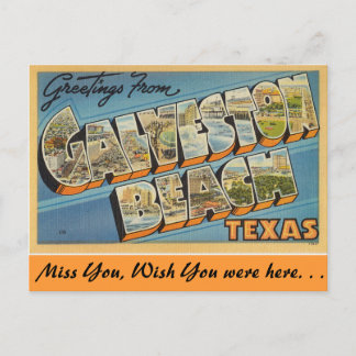 Groeten uit Galveston Beach Briefkaart