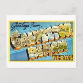  groeten uit Galveston Beach, Texas Briefkaart (Voorkant)