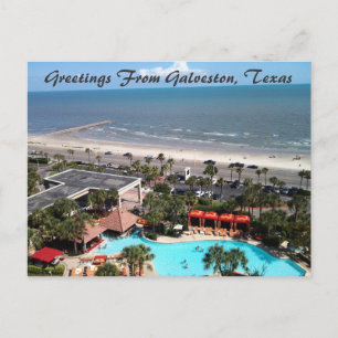 Groeten uit Galveston, Texas Briefkaart