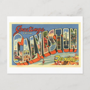  groeten uit Galveston, Texas Briefkaart