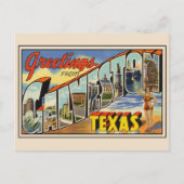 Groeten uit Galveston Texas Vintage Briefkaart (Voorkant)