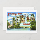  groeten uit Genève, Illinois, Briefkaart (Voorkant / Achterkant)