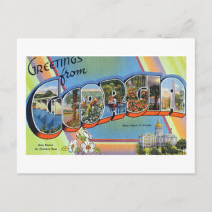  groeten uit Georgia Travel Poster Briefkaart