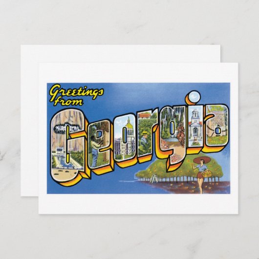 Groeten uit Georgië! Briefkaart (Voorkant / Achterkant)