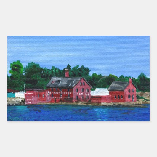 Groeten uit Gloucester, MA Rechthoekige Sticker (Voorkant)