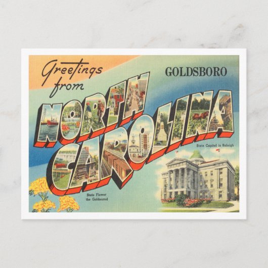 Groeten uit Goldsboro, North Carolina Travel Briefkaart (Voorkant)