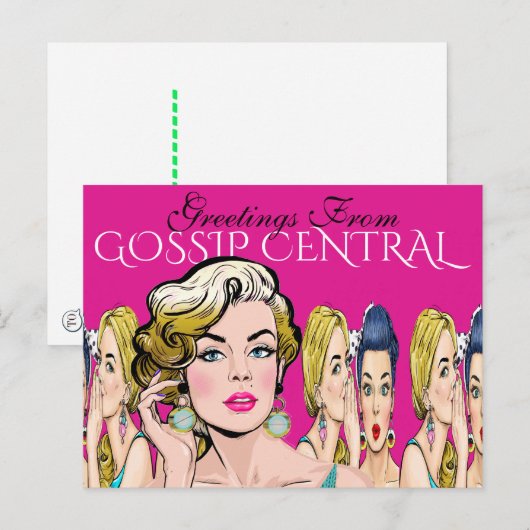 Groeten uit Gossip Central Briefkaart (Voorkant / Achterkant)