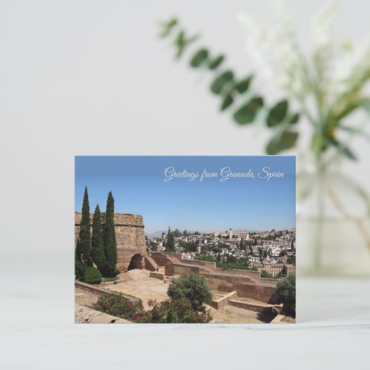 Groeten uit Granada, Spanje Briefkaart (Staand voorkant)