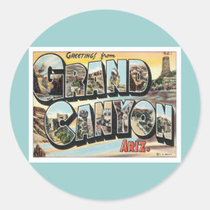 Groeten uit Grand Canyon Arizona Ronde Sticker