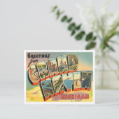 Groeten uit Grand Haven, Michigan Travel Briefkaart (Staand voorkant)