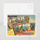 Groeten uit Grand Haven, Michigan Travel Briefkaart (Voorkant / Achterkant)
