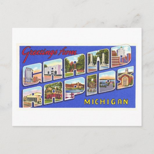  groeten uit Grand Rapids, Michigan Briefkaart (Voorkant)