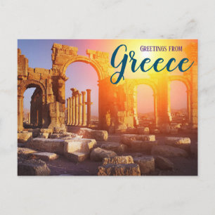 Groeten uit Griekenland Oude ruïnes Parthenon Briefkaart