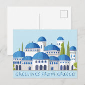Groeten uit Griekenland Retro Briefkaart (Voorkant / Achterkant)