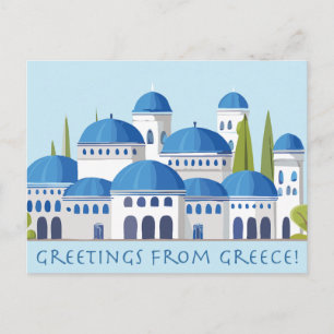 Groeten uit Griekenland Retro Briefkaart