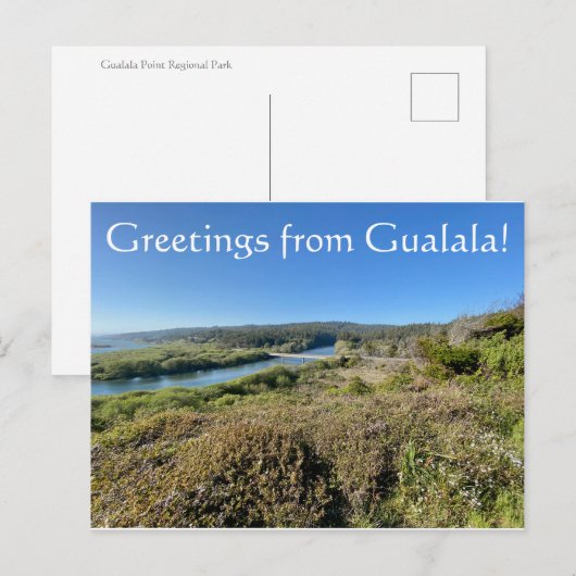 Groeten uit Gualala! Briefkaart (Voorkant / Achterkant)