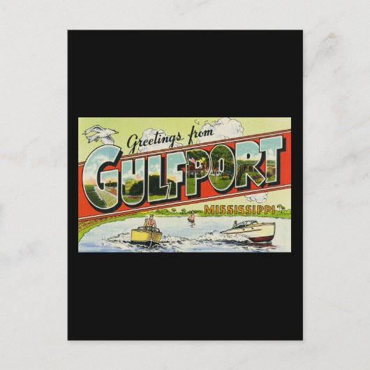 Groeten uit Gulfport Mississippi Briefkaart (Voorkant)