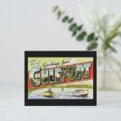 Groeten uit Gulfport Mississippi Briefkaart (Staand voorkant)