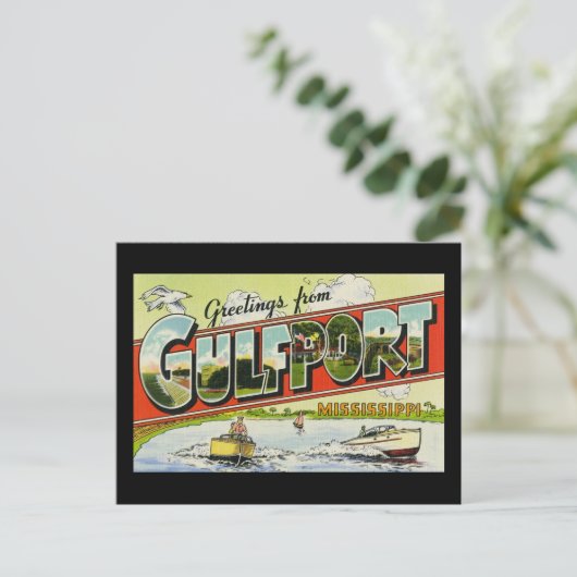 Groeten uit Gulfport Mississippi Briefkaart (Staand voorkant)