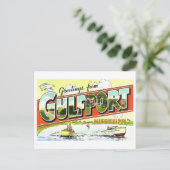  groeten uit Gulfport, Mississippi Briefkaart (Staand voorkant)