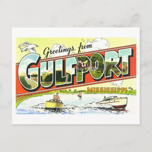  groeten uit Gulfport, Mississippi Briefkaart (Voorkant)