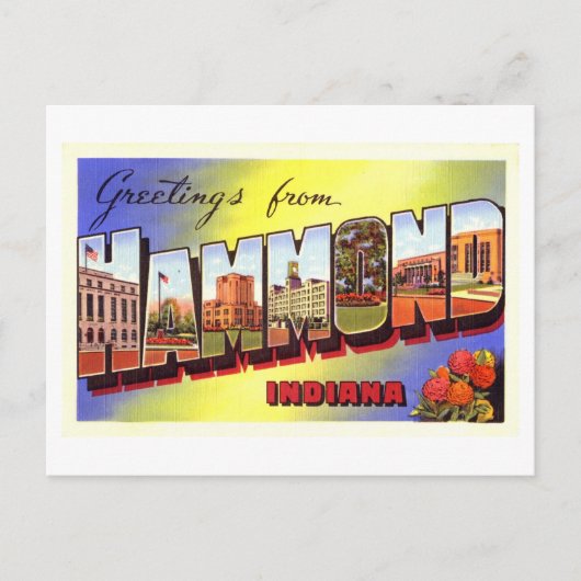 groeten uit Hammond, Indiana Briefkaart (Voorkant)