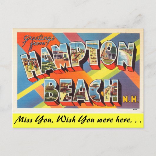 Groeten uit Hampton Beach Briefkaart (Voorkant)