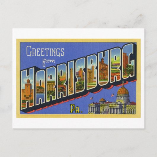  groeten uit Harrisburg, Pennsylvania Briefkaart (Voorkant)