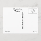 Groeten uit Harrisonburg, Virginia Briefkaart (Achterkant)